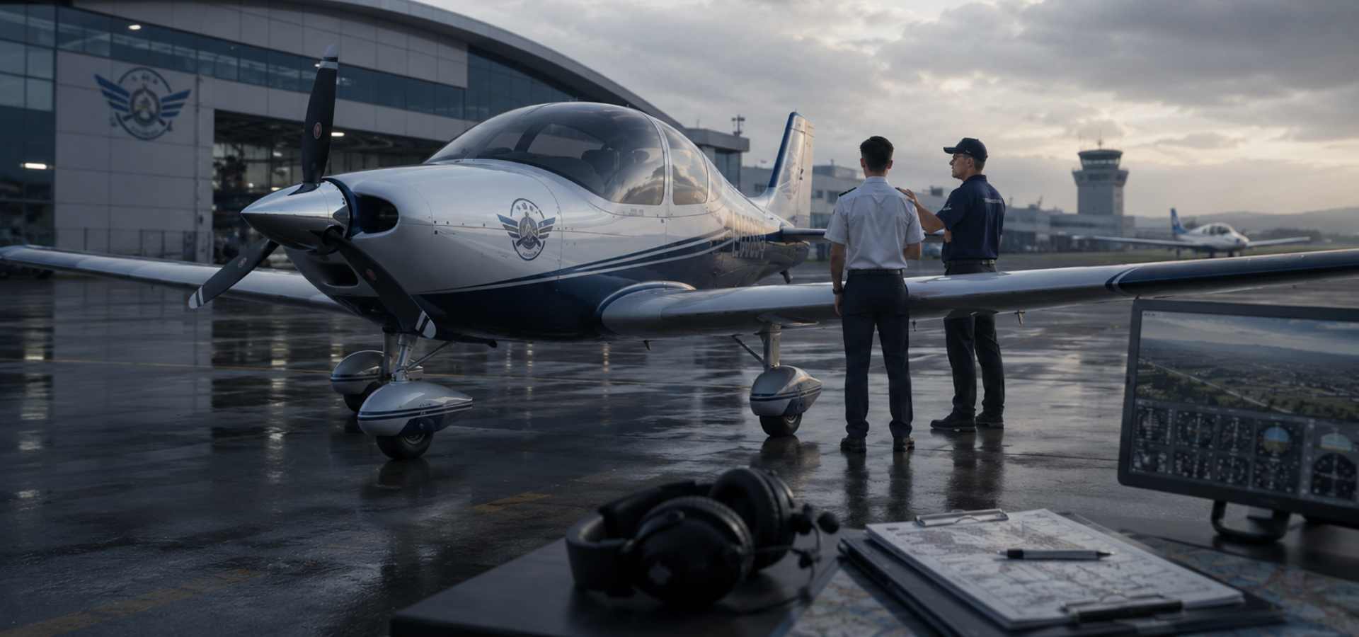 EKAS Flight Academy aircraft and students